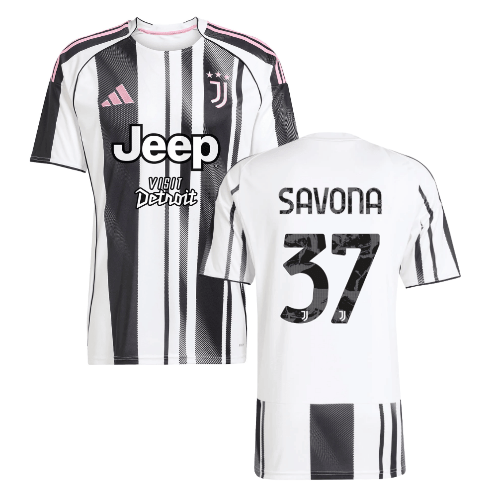 Nicolo Savona 37 Juventus 2025-26 Home Men Jersey – White