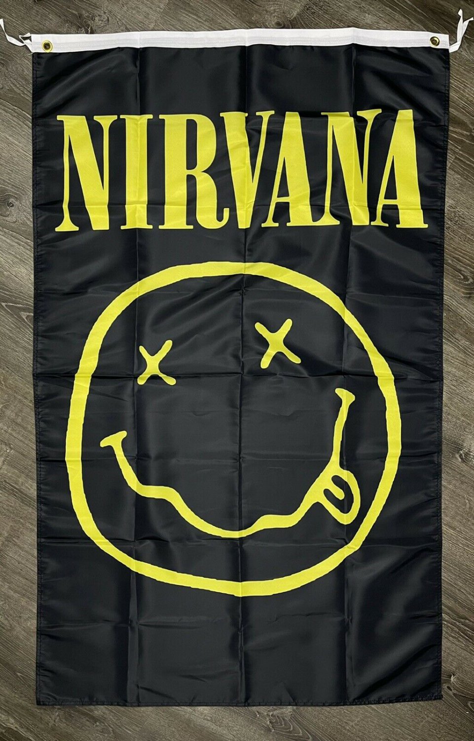 Nirvana Flag 3x5 Banner Rock Grunge Music Band Kurt Cobain Man-Cave Garage