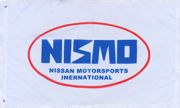 Nissan Car Flag White Blue 3X5 Ft Polyester Banner USA 90x150cm
