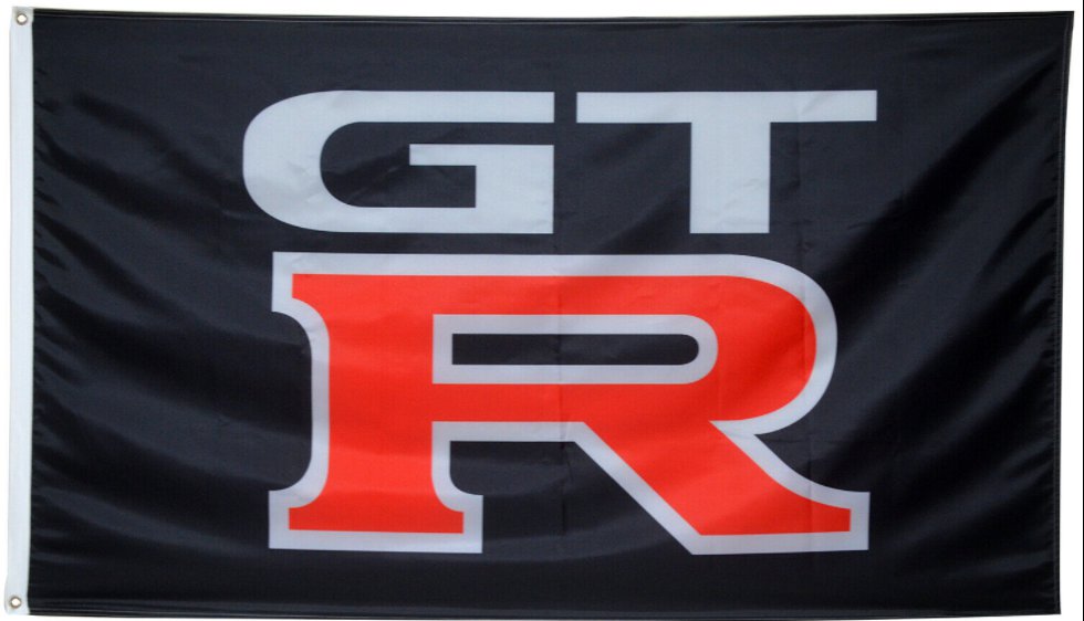Nissan GTR Flag Black 3X5 Ft Polyester Banner USA 90x150cm