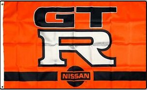 Nissan GTR Flag Orange 3X5 Ft Polyester Banner USA 90x150cm