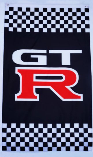 Nissan GTR Flag Vertical 3X5 Ft Polyester Banner USA 90x150cm