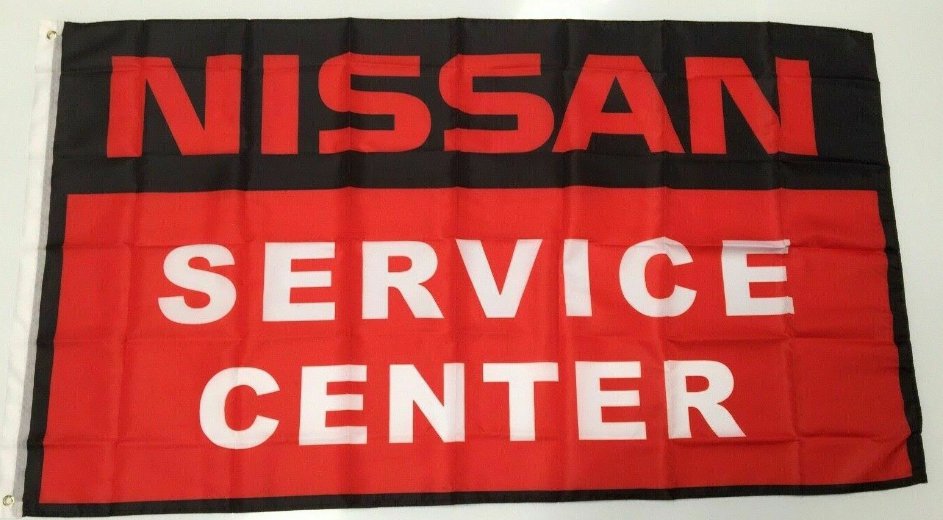 Nissan Service Center Style 9 Banner Flag - Car Patrol Ute Mechanic Workshop 3 x5ft