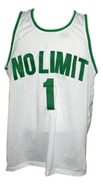 No Limit Basketball Jersey #1 Sewn White
