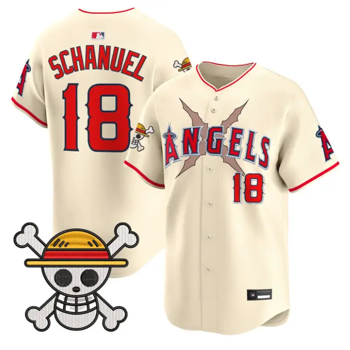 Nolan Schanuel Jersey #18 Los Angeles Angels One Piece Premier Stitched