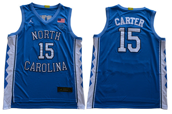 North Carolina Tar Heels #15 Carter NCAA Basketball Jersey Blue