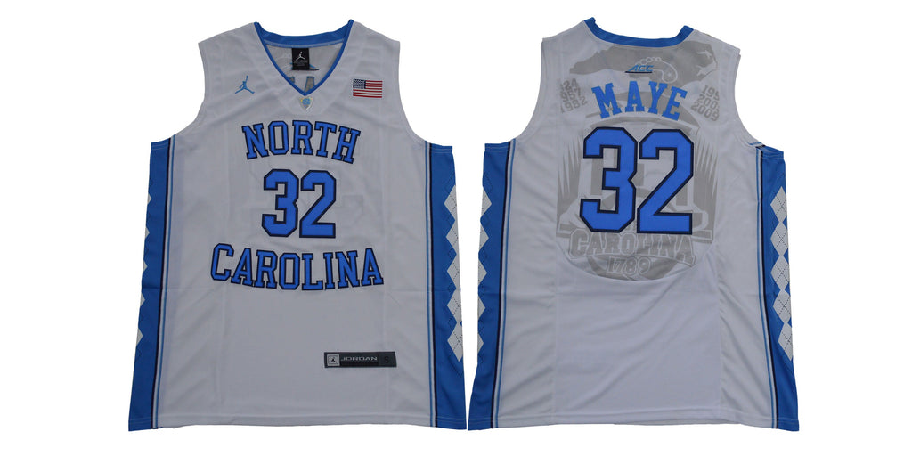 North Carolina Tar Heels #32 Maye NCAA Basketball Jersey White