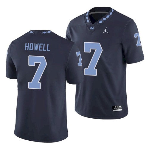 North Carolina Tar Heels #7 Sam Howell College Football Jersey Navy Blue