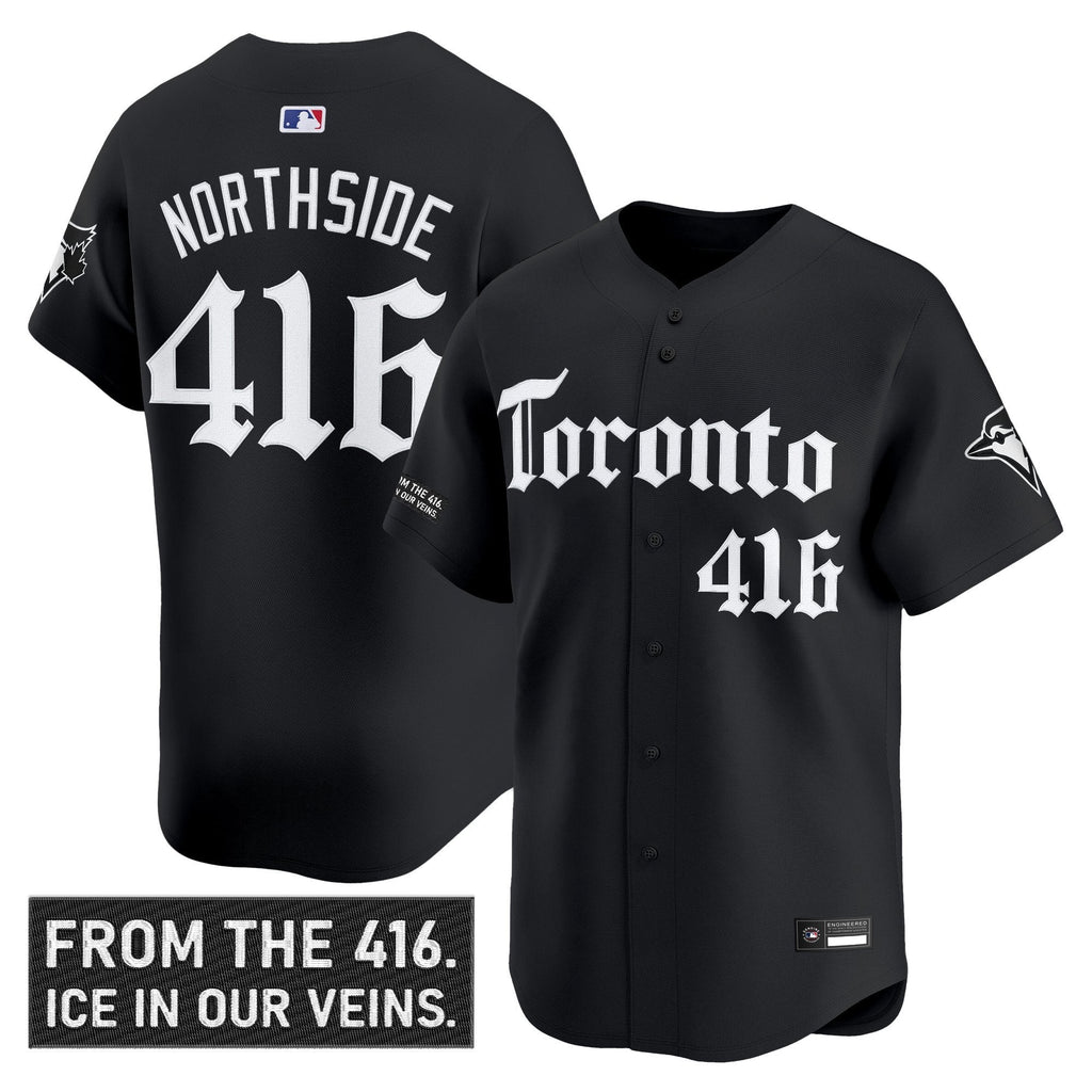 NorthSide Jersey #416 Toronto Blue Jays Gothic North Edition Stitched Black
