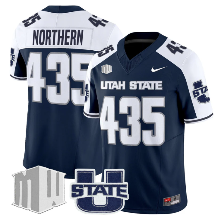 Northern Jersey #435 Utah State Aggies 2025 Vapor Limited Stitched Navy Alter