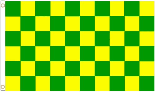 Norwich City Check Football Club Flag 3x5ft Banner Polyester