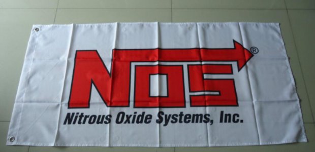 Nos Flag Nitrous Oxide Systems Racing Car 3X5 Ft Polyester Banner USA 90x150cm