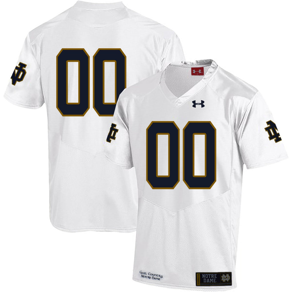 Notre Dame Fighting Irish Custom Name Number Football Jersey White