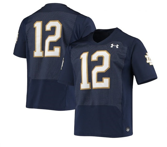 Notre Dame Fighting Irish #12 NO NAME NCAA Football Jersey
