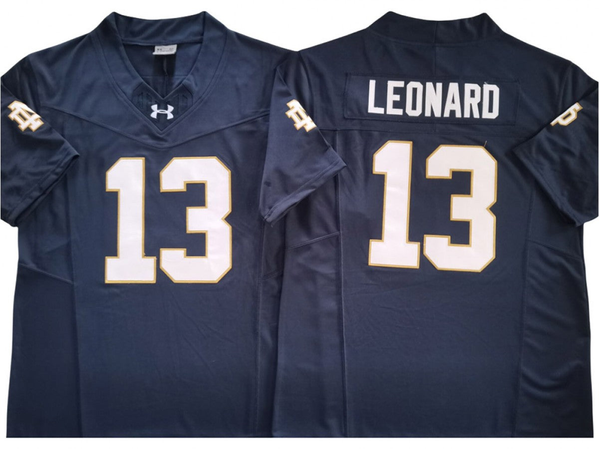 Notre Dame Fighting Irish #13 Riley Leonard Navy Vapor F.U.S.E. Limited Jersey
