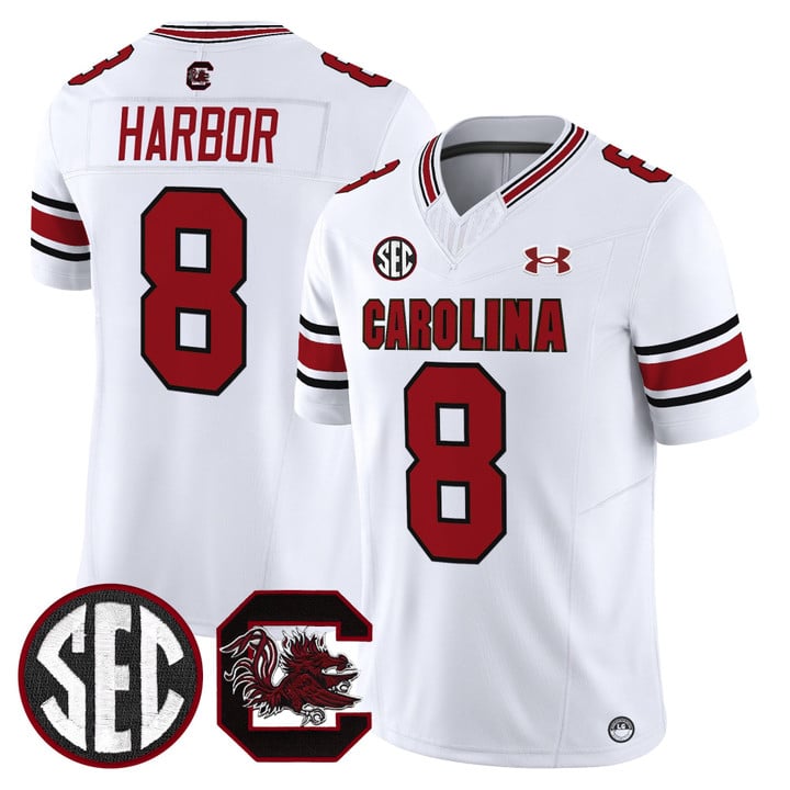 Nyck Harbor Jersey #8 South Carolina Gamecocks 2025 Stitched White