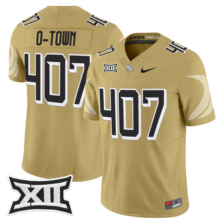 O-Town Jersey #407 UCF Knights 2025 Vapor Limited Football Stitched Gold