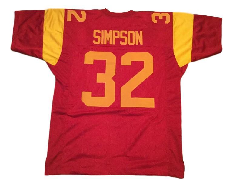 O.J. Simpson CUSTOM STITCHED Unsigned Football Jersey Maroon