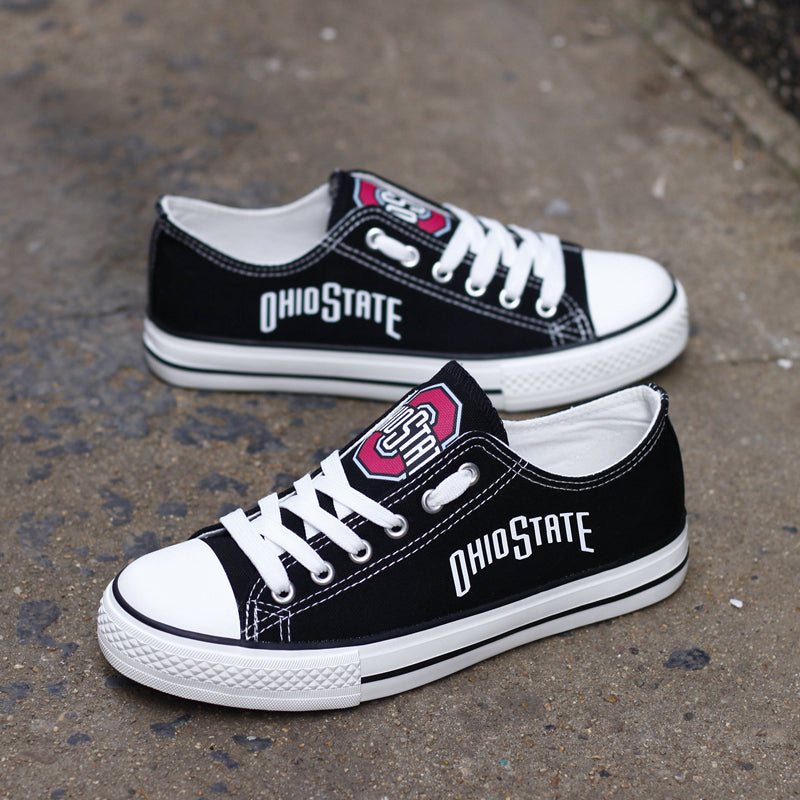 Ohio State Buckeyes Limited Print NCAA College Students Low Top Canvas Shoes Sport Sneakers
