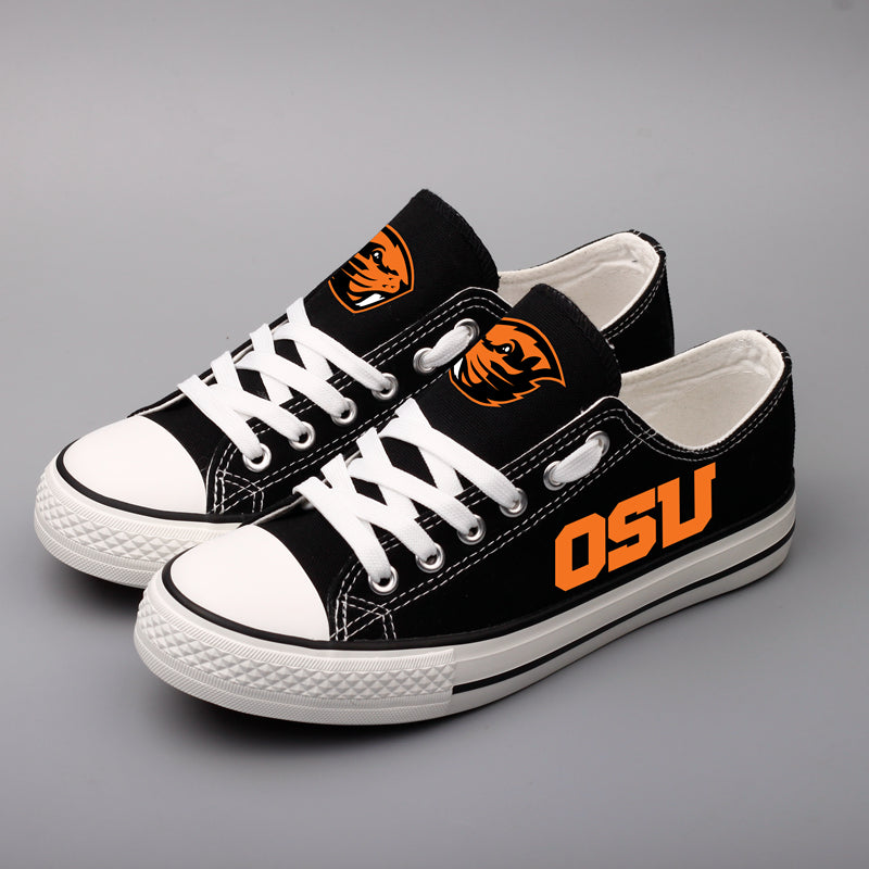 Oregon State Beavers Limited Print NCAA College Students Low Top Canvas Shoes Sport Sneakers