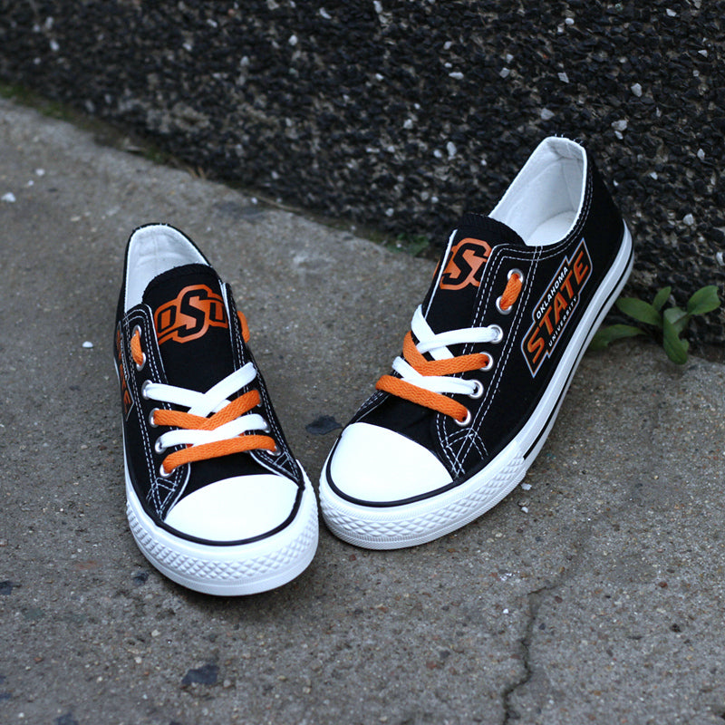 Oklahoma State Cowboys Limited Print NCAA College Students Low Top Canvas Shoes Sport Sneakers