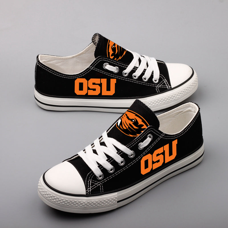 Oregon State Beavers Limited Print NCAA College Students Low Top Canvas Shoes Sport Sneakers