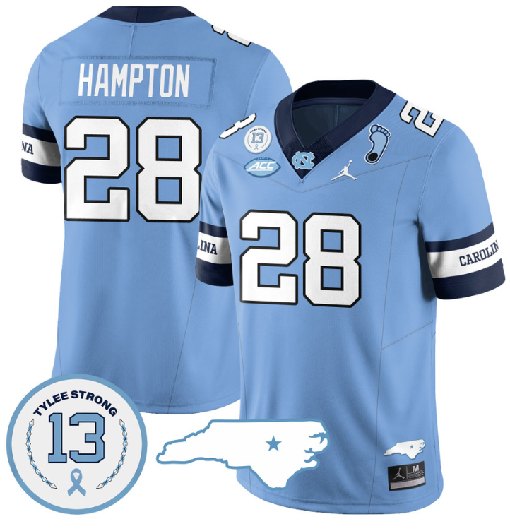 Omarion Hampton Jersey #28 North Carolina Tar Heels Vapor College Football Stitched Alternate White