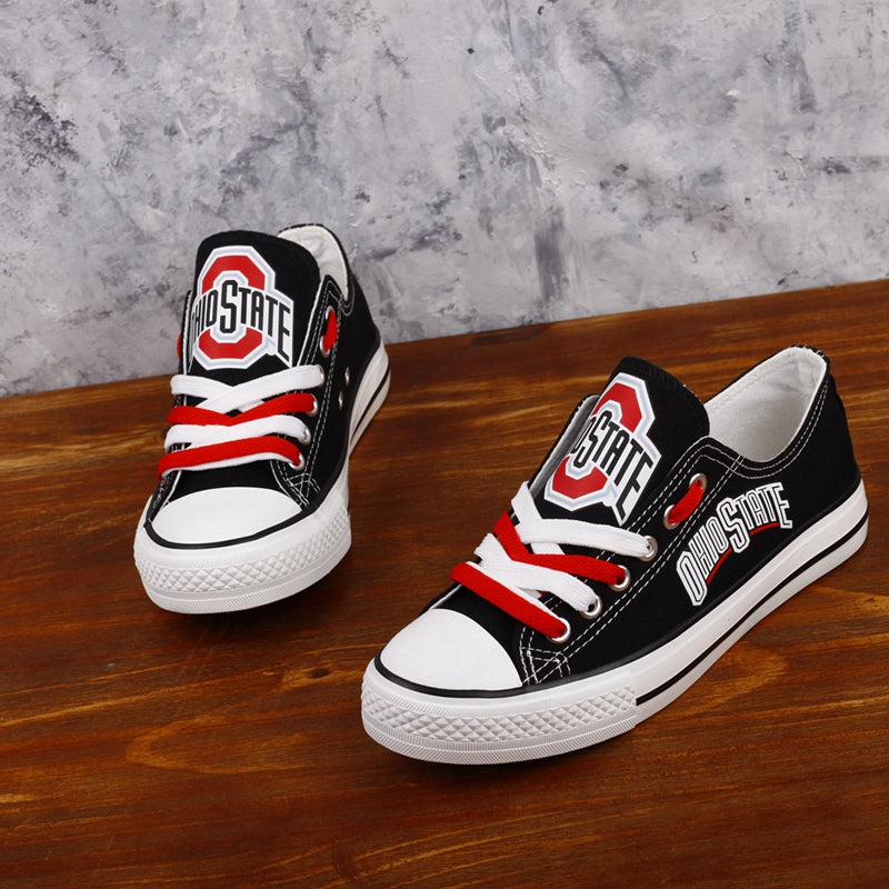 Ohio State Buckeyes Limited Print NCAA College Students Low Top Canvas Shoes Sport Sneakers 1