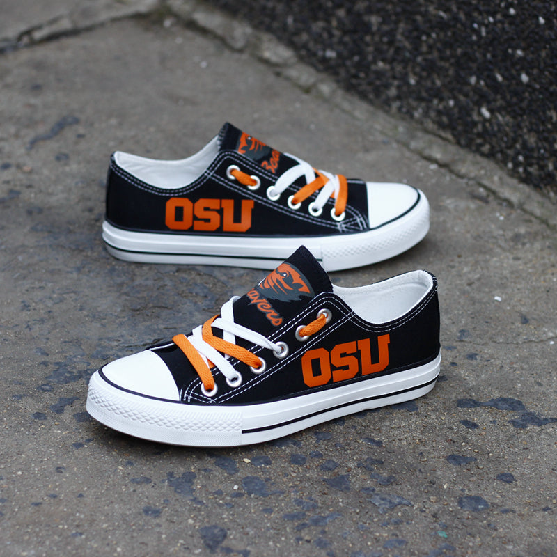 Oregon State Beavers Limited Print NCAA College Students Low Top Canvas Shoes Sport Sneakers 1