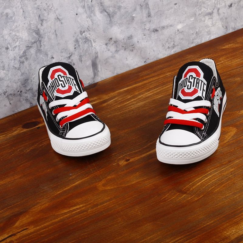 Ohio State Buckeyes Limited Print NCAA College Students Low Top Canvas Shoes Sport Sneakers 1