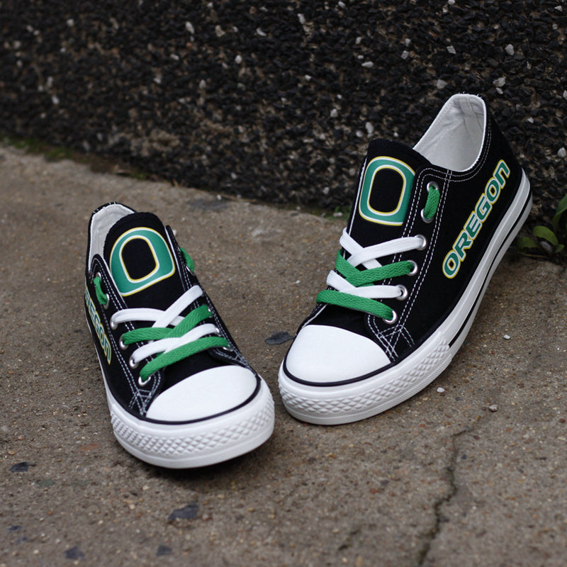 Oregon Ducks Limited Print NCAA College Students Low Top Canvas Shoes Sport Sneakers 1