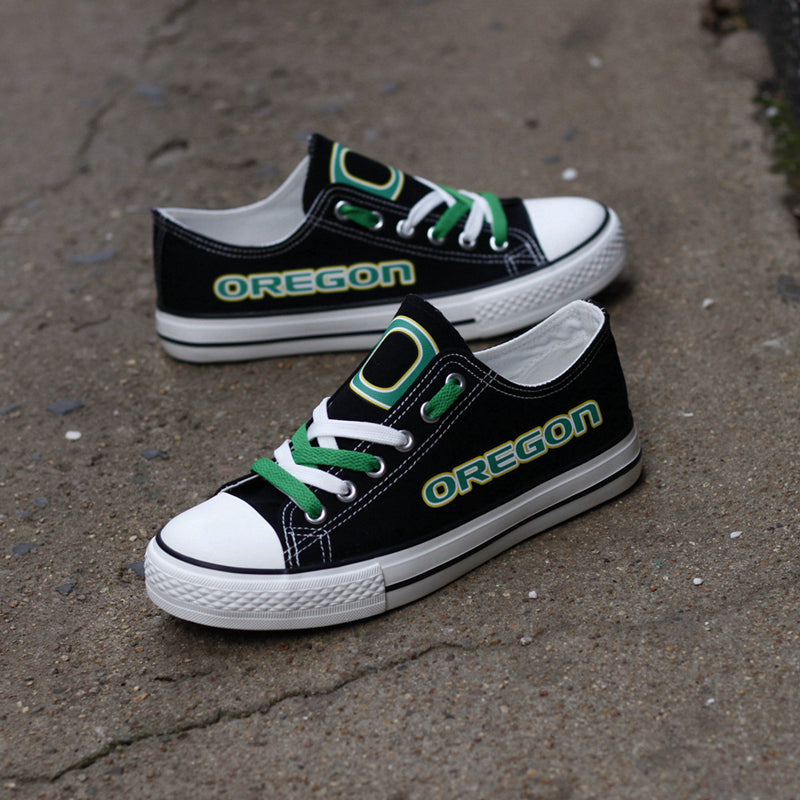 Oregon Ducks Limited Print NCAA College Students Low Top Canvas Shoes Sport Sneakers 1
