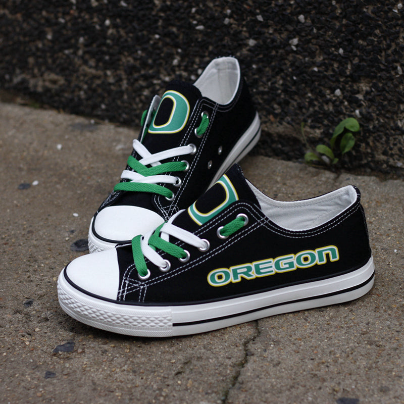 Oregon Ducks Limited Print NCAA College Students Low Top Canvas Shoes Sport Sneakers 1