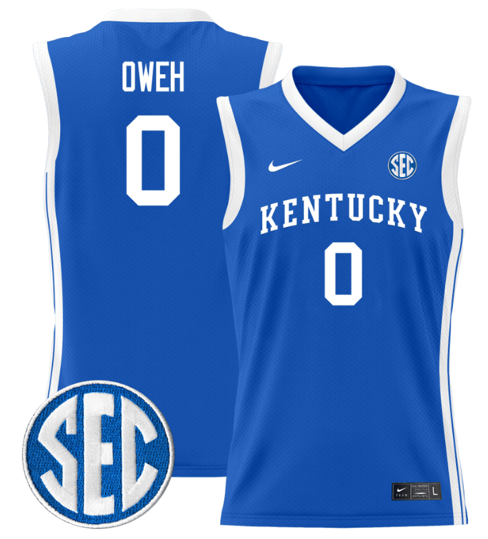 Otega Oweh Jersey #0 Kentucky Wildcats Lightweight Basketball Royal