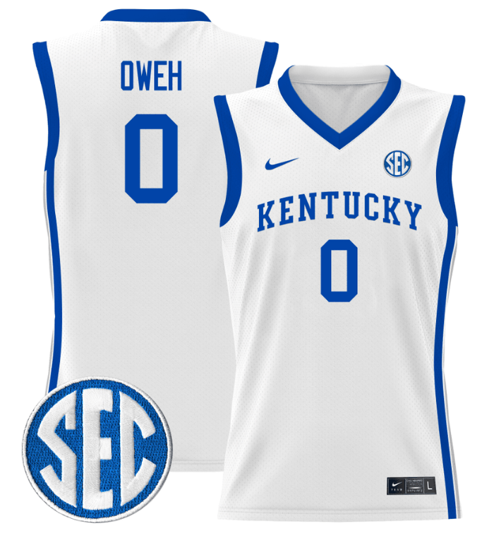 Otega Oweh Jersey #0 Kentucky Wildcats Lightweight Basketball White