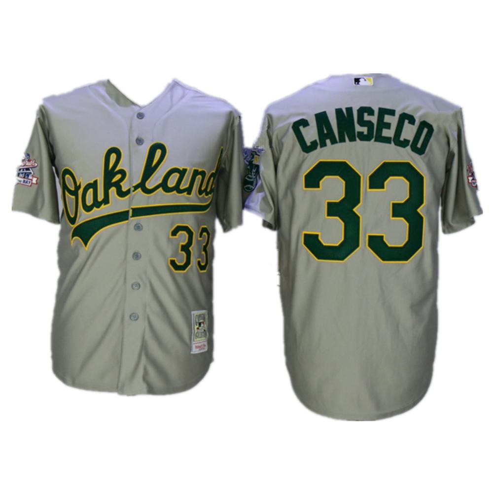Oakland Athletics Jose Canseco Gray Throwback Jersey