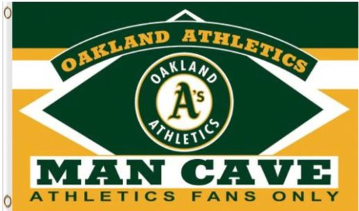 Oakland Athletics Deluxe Baseball Flag 3X5Ft Banner USA Polyester with Brass Grommets
