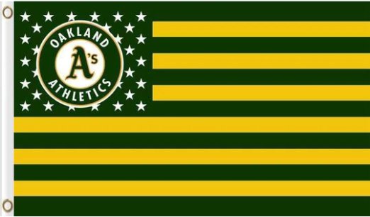 Oakland Athletics Nation US Star Flag 3X5Ft Banner USA Polyester with Brass Grommets
