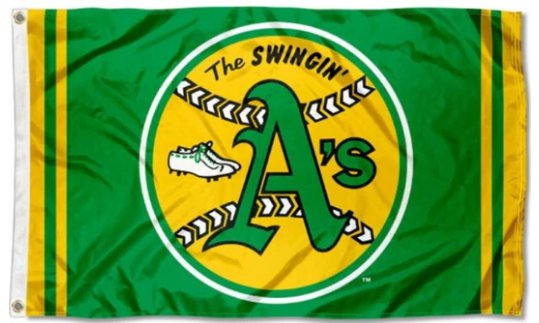 Oakland Athletics Retro Vintage Flag 3X5Ft Banner USA Polyester with Brass Grommets