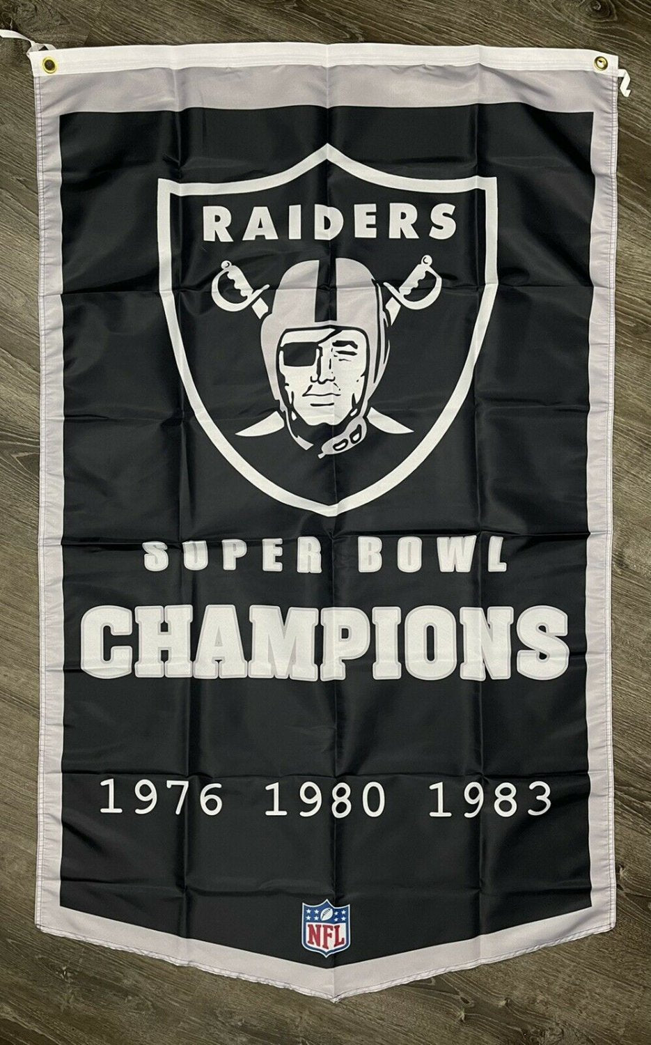 Oakland Raiders 3x Super Bowl Championship Flag 3x5 ft Sports Banner Garage