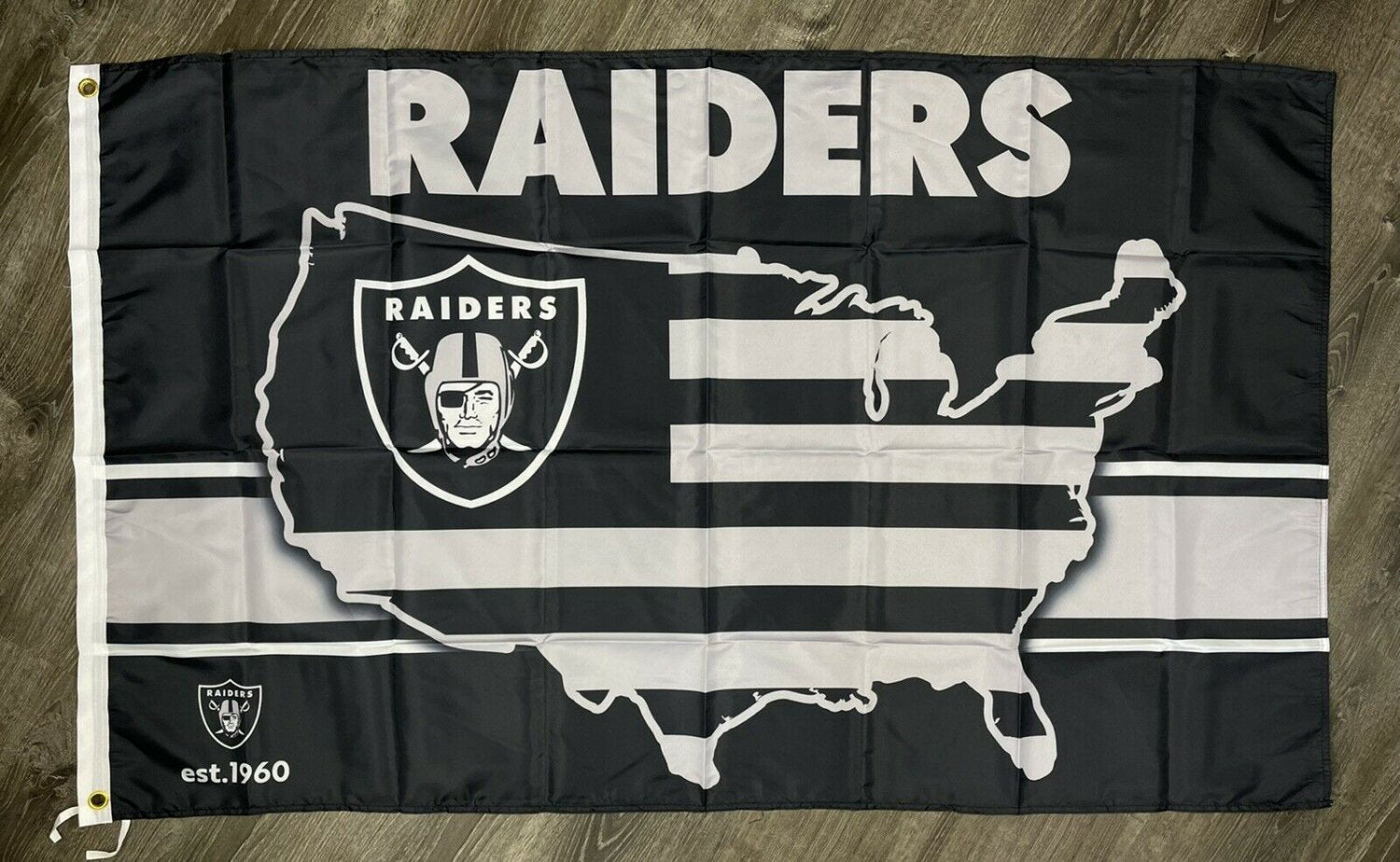 Oakland Raiders Flag 3x5 ft Sports Football Banner Man-Cave Garage