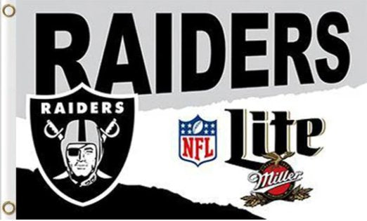 Oakland Raiders Lite Flag 3X5 Ft Polyester Banner USA 90x150cm