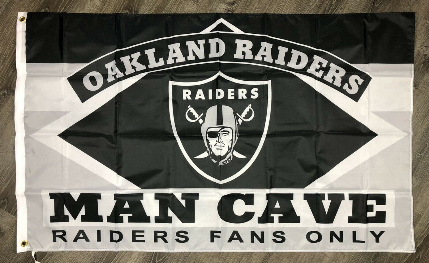 Oakland Raiders Man-Cave Flag 3x5 ft Sports Football Banner Garage Bar New