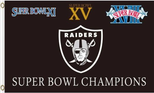 Oakland Raiders Sport Flag 3X5 Ft Polyester Banner USA 90x150cm