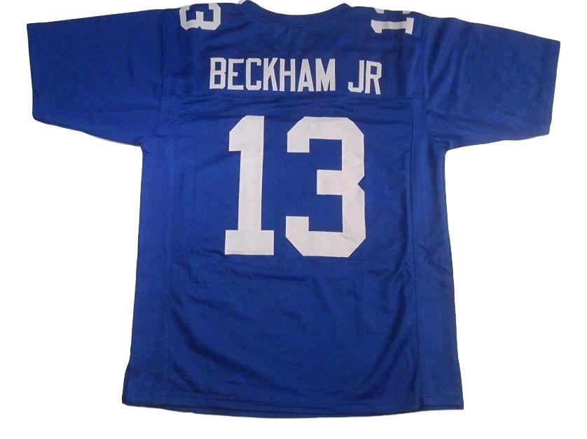 Odell Beckham Jr. CUSTOM STITCHED Unsigned Football Jersey Blue
