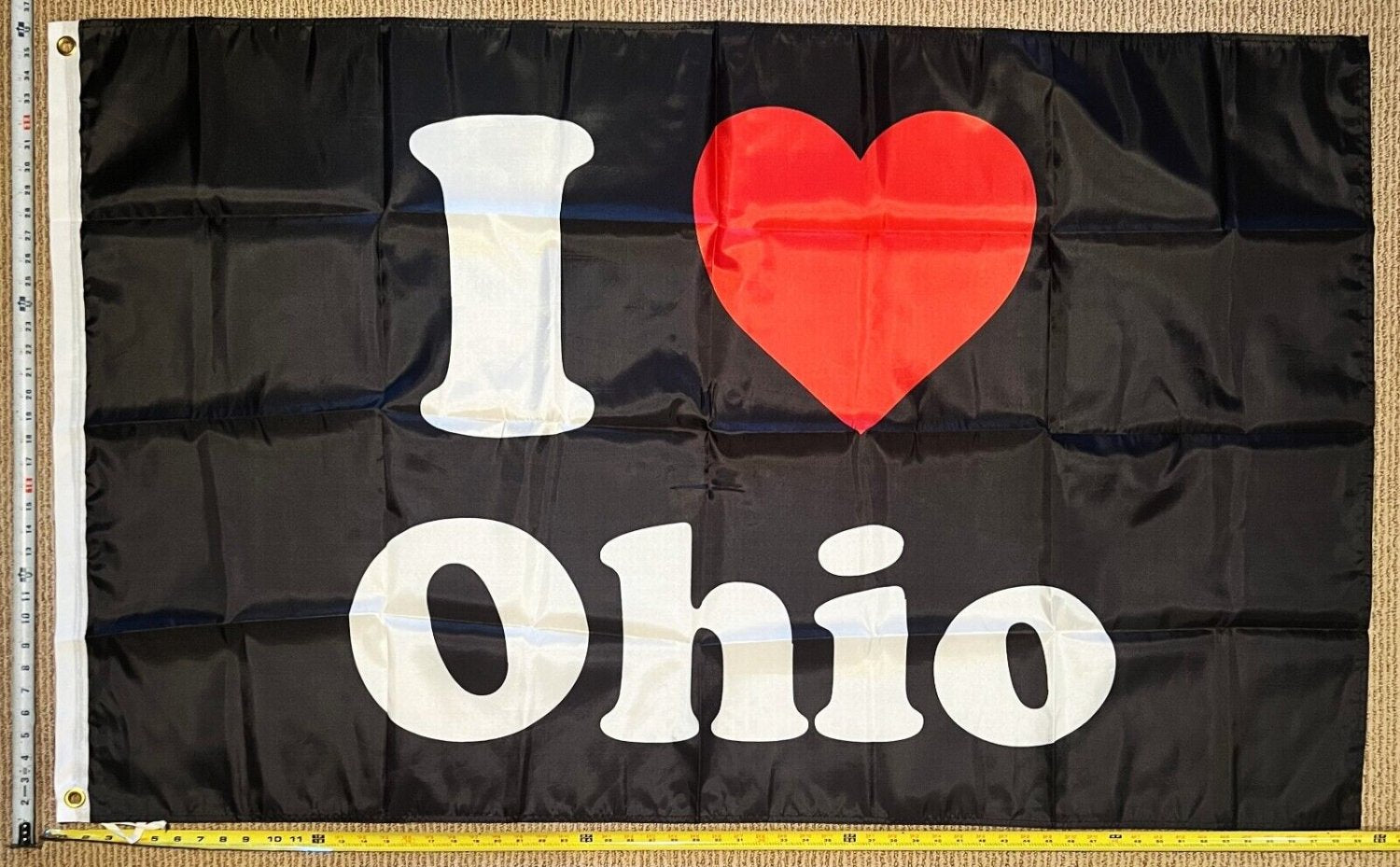 Ohio Against The World Flag I Love Ohio B Dorm Beer Sign USA 3x5'