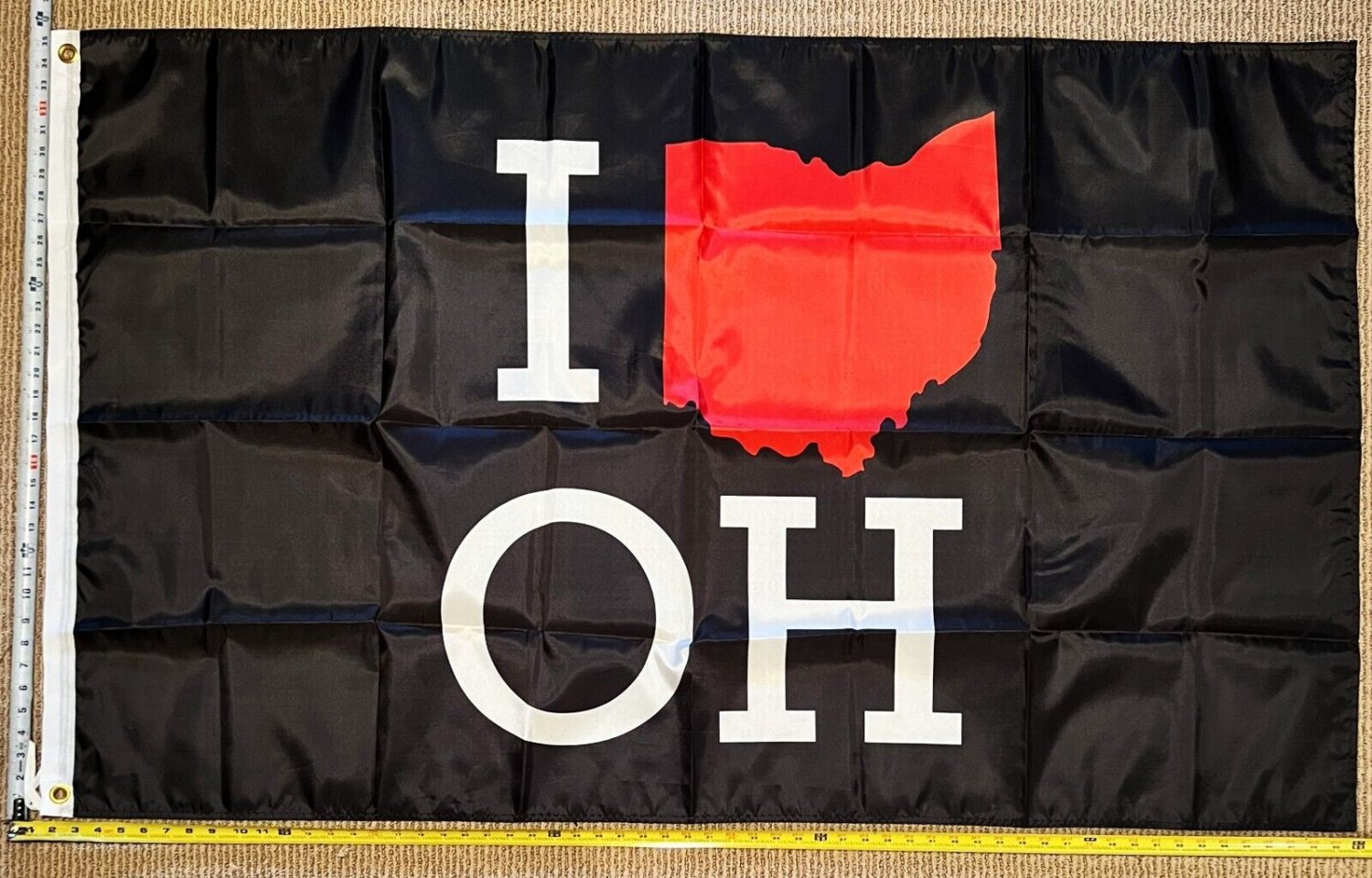 Ohio Against The World Flag I Love Ohio Br Dorm Beer Sign USA 3x5'