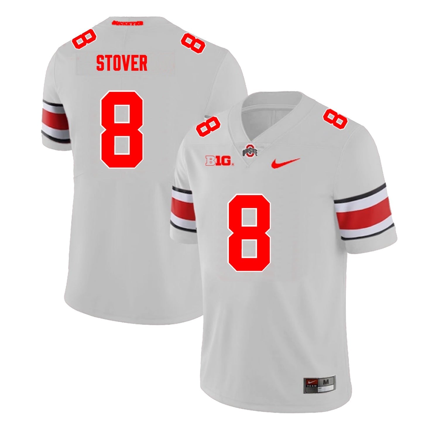 Ohio State Buckeyes Cade Stover Jersey #8 College Football Game Gray