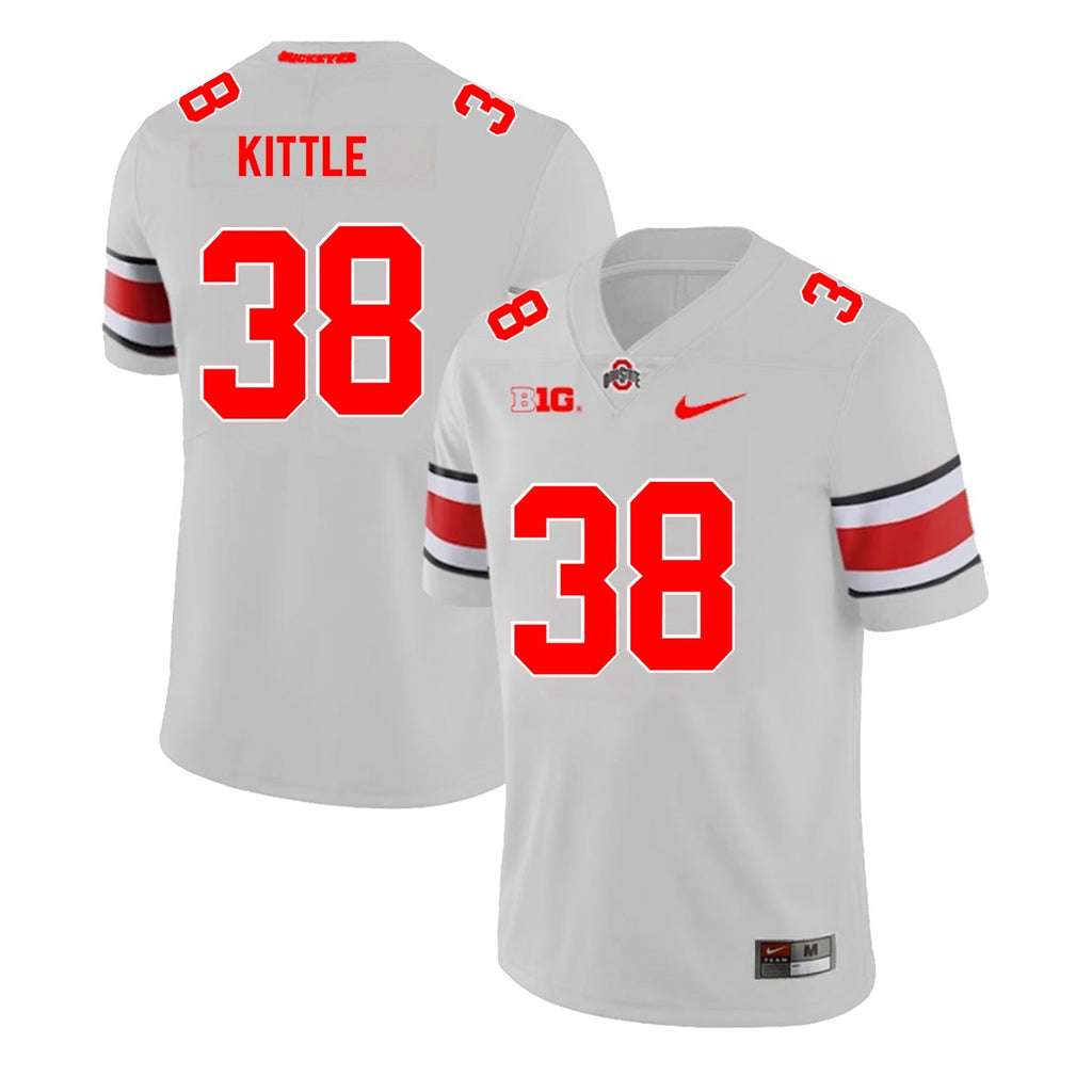 Ohio State Buckeyes Cameron Kittle Jersey #38 College Football Game Gray
