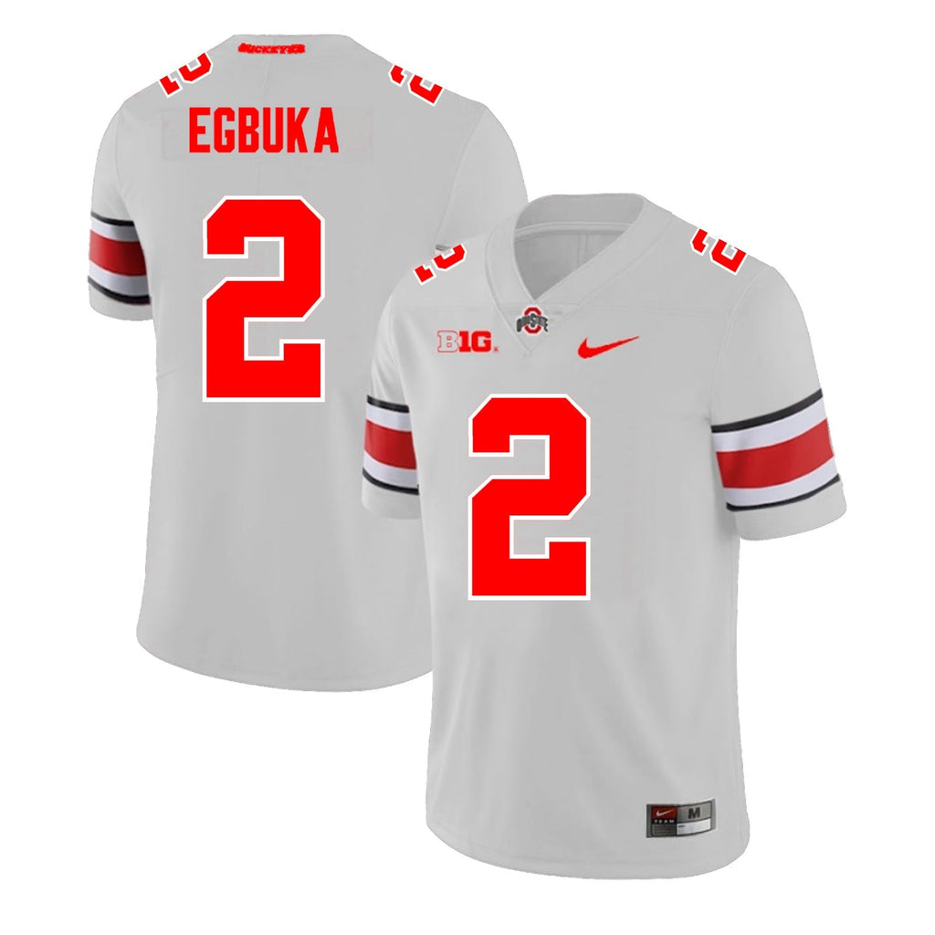 Ohio State Buckeyes Emeka Egbuka Jersey #2 College Football Game Gray